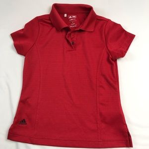 Adidas red polo golf shirt youth size medium